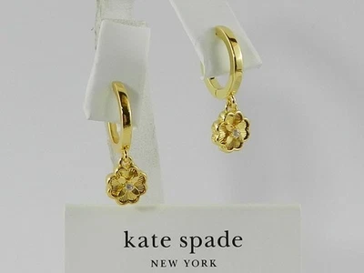 Pendientes tipo argolla Kate Spade New York Heritage Bloom tono dorado Foto 1 de 4