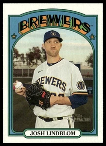 2021 Topps Heritage Josh Lindblom Milwaukee Brewers #289 - Picture 1 of 2