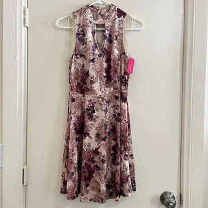 Y2K Whimsigoth Babydoll Blumen Samt Kleid Gr. M Spitze Fee Grunge Festival Boho - Bild 1 von 7