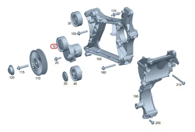 Riemenspanner,Keilrippenriemen W204 C218 W212 X204 W221 MERCEDES A6512000070 Neu - Изображение 1 из 4