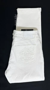 Lauren Ralph Lauren Damen bestickt Relaxed Tapered Jeans weiß GR.8 neu mit Etikett $ 225 - Bild 1 von 17