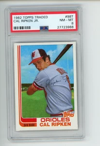 1982 Topps Traded Cal Ripken Jr #98T Baltimore Orioles PSA 8 NM-MT - Foto 1 di 2