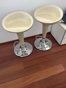Barhocker Höhenverstellbar Beige Kunststoff - Bild 1 von 1