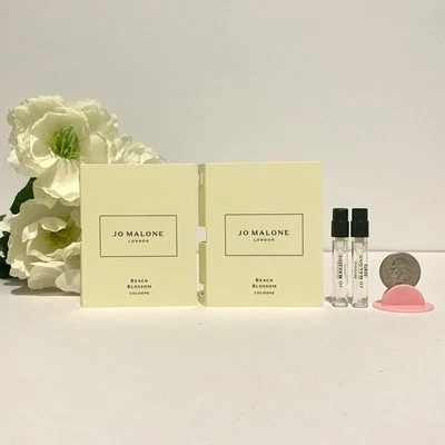 2 frascos en aerosol Jo Malone Beach Blossom Cologne 0,05 oz/1,5 ml cada muestra nuevos en caja Foto 1 de 4