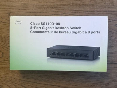 New, Sealed Cisco SG110D-08 Gigabit 8-Port Desktop Ethernet Switch. - Image 1 of 2
