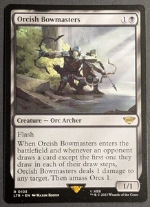 Magic The Gathering - 1x Orcish Bowmasters - Paquete casi nuevo fresco - LOTR: Tales of Middle Earth LTR 103 - Imagen 1 de 11