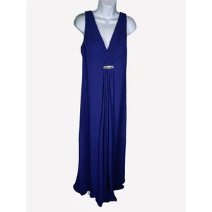 Robe longue sans manches violette soirée Lauren Ralph Lauren femme taille 12 - Photo 1/8