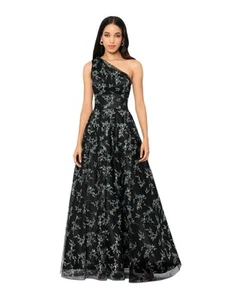BLONDIE NITES Womens Black Strappy Back Lined Sleeveless Formal Dress 15 - Picture 1 of 11