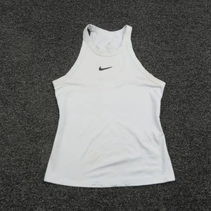 Canotta Nike Dri-FIT slim fit XS bianca maglia atletica racerback corsa palestra - Foto 1 di 8