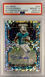 2021 Prizm Jaylen Waddle RC Auto (SP) No Huddle Silver Prizm PSA 10 Auto 10 - Picture 1 of 5