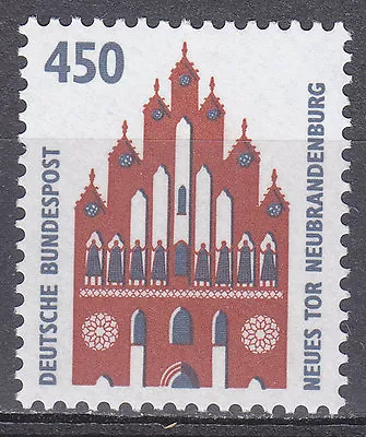 Germany 1992 Mi 1623 Sc 1539 MNH New Gate Neubrandenburg Church ** Tourism - Image 1 of 2