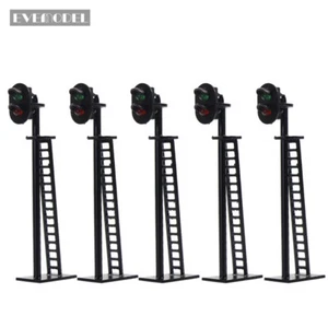 JTD03DE Neu 5 Stk. Ampeln LED Signal Lichtsignal 60mm 12V rot/grün H0 / TT - Picture 1 of 6