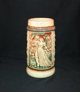 Antique German Stoneware Beer Stein Hand Painted Ale Tankard Stout Mug Germany - Picture 1 of 10