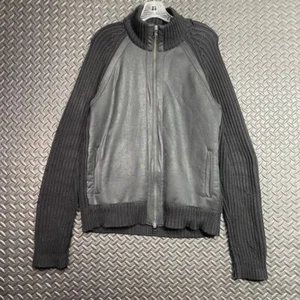 Armani Exchange AX schwarz durchgehender Reißverschluss Strickpullover Herren Größe Medium - Bild 1 von 8