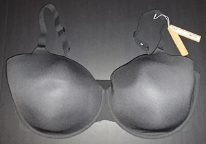 💕SKIMS Se adapta a todos Camiseta ligeramente forrada con aros Demi Bra Negro Ónix 44H - Imagen 1 de 7