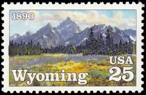 US Stamp #2444 - 1990 25¢ Wyoming Statehood Centennial, EzGrade™ F, MNH, OG - Picture 1 of 3