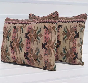 "FUNDA ALMOHADA DECORATIVA KURDA MULTICOLOR LANA RECTANGULAR 30+ ALFOMBRA DE ÁREA 20""X14" - Imagen 1 de 3