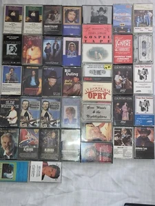 40 Cassette Audio Country Music Tapes Collection Alabama Willie Nelson Hank Snow - Picture 1 of 4