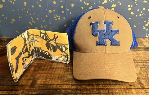 Zephyr Hat NCAA Kentucky Wildcats Snapback Wool Acrylic Cap w/ Mighty Wallet Cover