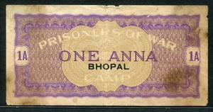 India 1940-1944, Prisoner-of-War POW Camp of World War 2 - Bhopal Camp 1Anna aVF - Picture 1 of 2