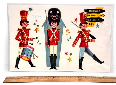 Calcomanías de colección Meyercord 8" March of the Wooden Toy Soldiers (circa 1950) ¡NUEVAS! Foto 1 de 3