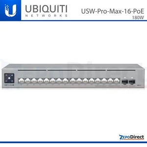 Conmutador de capa 3 administrado Ubiquiti Networks UniFi 16 puertos SFP+, ETC-Pro-Max-16-PoE - Imagen 1 de 6