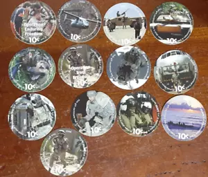 12th Print Set 10 Cent AAFES Pogs 2009 printing A.U. condition - Picture 1 of 2