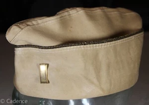 Gorra de guarnición en el extranjero de algodón caqui de oficial de la Segunda Guerra Mundial de EE. UU. 7 con nombre rango 571 - Imagen 1 de 13