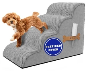 PAWZY Foam Pet Stairs for Bed or Couch  - No assembly required - 2, 3 and 4 step - Picture 1 of 21