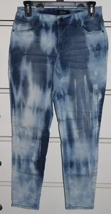 Earl Skinny Ankle Streaked/Tie Dye Jeans Größe 10 ~ 27" Schrittlänge - Bild 1 von 15