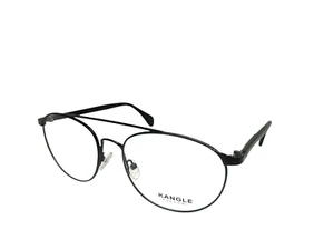 Eyeglasses Unisex Aviator Black Metal 53-17-140 Full Rim Demo-Lens Light Weight - Picture 1 of 5