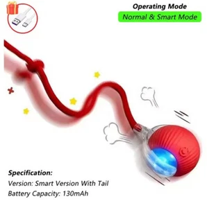 Automatic Rolling Ball Smart Cat/Dog Toy Interactive (RED) FAST/FREE SHIP USA - Picture 1 of 7