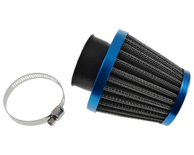 Luftfilter POWERfilter 38mm blau Roller Mofa Moped Quad Tuning Sportluftfilter - Bild 1 von 4