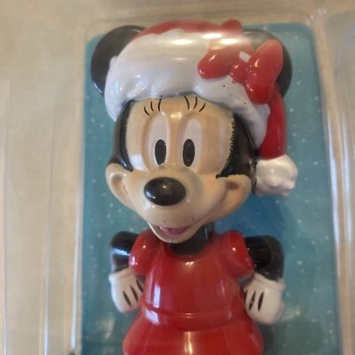Disney Minnie Mouse Solar Bobble-Head In Red Dress Moves Under Bright Sunlight - Image 1 of 4