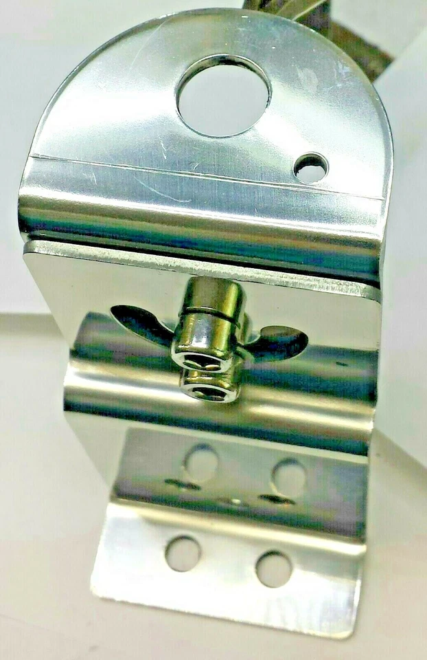 CEA-SHGM Soporte de ranura de campana de acero inoxidable ajustable tiene orificio de 1/2" 4 accesorios de antena Foto 1 de 4