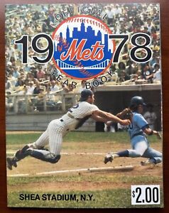 Original 1978 New York Mets Official Baseball Yearbook $2.00 price variation- NM