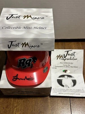 LAYNCE NIX Frisco Rough Riders AUTO Mini Baseball Helmet JUST MINORS (222/240) - Image 1 of 4