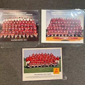 San FRANCISCO 49ERS SUPER BOWL CHAMPIONS 8x10 TEAM PHOTO Lot (3) MONTANA RICE - Picture 1 of 4