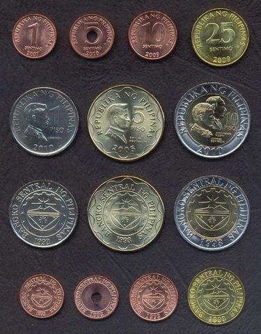 PHILIPPINES COMPLETE COIN SET 1+5+10+25 Sentimo 1+5+10 Piso 2002-11 UNC LOT of 7 Cover