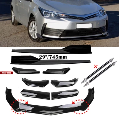 For Toyota Corolla Hatchback Front Bumper Lip Spoiler Splitter Side Skirt Rear L Foto 1 de 4
