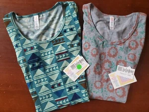Lot (2) Vintage Retired LULAROE SHIRTS Classic T XXS Retro Shapes BRAND NEW NWT - Picture 1 of 11