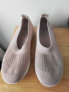 Women's Fit Flop Uberknit Slip On Ballet Pumps in pink 5 - Imagen 1 de 13