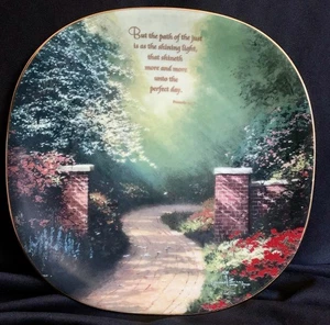 Placa numerada de colección Thomas Kincade Proverbios 4:18 "Pero el camino de los justos" con certificado de autenticidad - Imagen 1 de 7