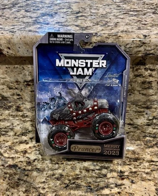 2023 Spin Master Limited Edition Monster Jam Merry Christmas PRANCER Truck NIB - Image 1 of 4