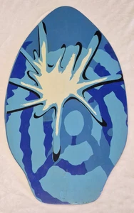 Tabla de madera vintage Skim Board Boogie Board 35,5" X 19,5" azul con Starburst blanco - Imagen 1 de 5