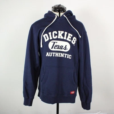 Sudadera con Capucha Dickies Forrada de Vellón Para Hombre Mediana Texas EE. UU. Azul Marino Cordón De Colección Foto 1 de 4