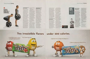 2016 Mars M&M's Candy - "Two Irresistible Flavors" - Red - 2 Page Print Ad Art - Picture 1 of 3
