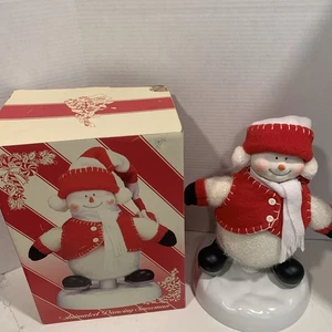 Animated Jingle Bell Rock Willie Snowman Works Original Box - Picture 1 of 11