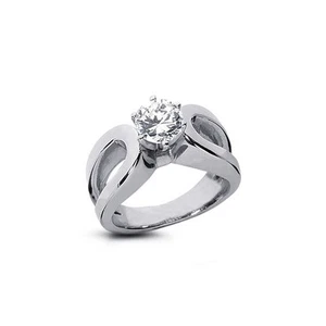 Solitär-Verlobungsring 1,31 kt H/VS2 runder natürlicher Diamant Weißgold - Bild 1 von 6
