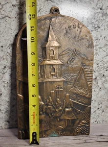 Antique Solid Bronze Hungarian Religious Church Plaque - Picture 1 of 6